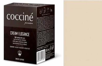 Coccinè Cream Elegance – крем-боя с восък за обувки и кожени изделия, бежова