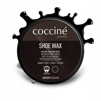 Coccinè Shoe Wax – Черна вакса за гладка кожа в метална кутия