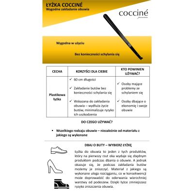 Coccinè Shoe Horn - 2x Дълги пластмасови обувалки, черни