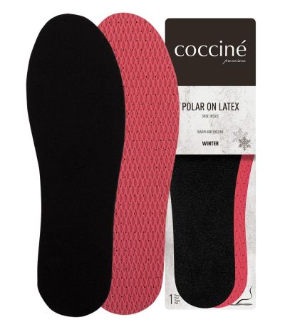 Coccinè Slim Polar on Latex - Топли стелки от полар и латекс, черни