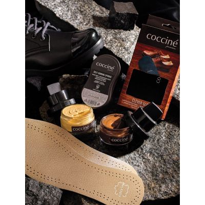 Coccinè Leather on Latex - Черни кожени стелки за обувки