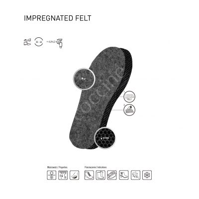 Coccinè Impregnated Felt Big Foot - Протовоплъзгаща стелка от филц