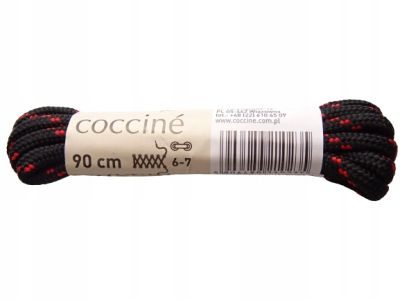 Coccinè Trekking - Обли връзки 90 см, черни с червено